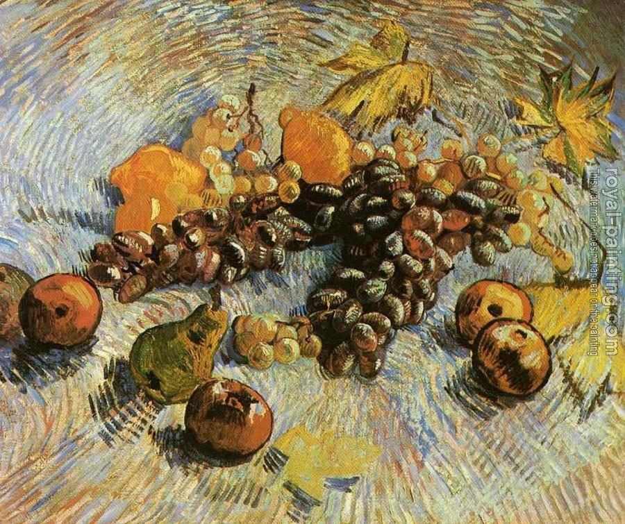 Vincent Van Gogh : Still Life with Grapes, Apples, Pears and Lemons